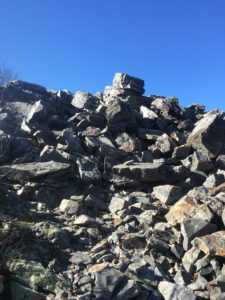 The rocks at the top of Blackrock Summit we climbed to see the great views.